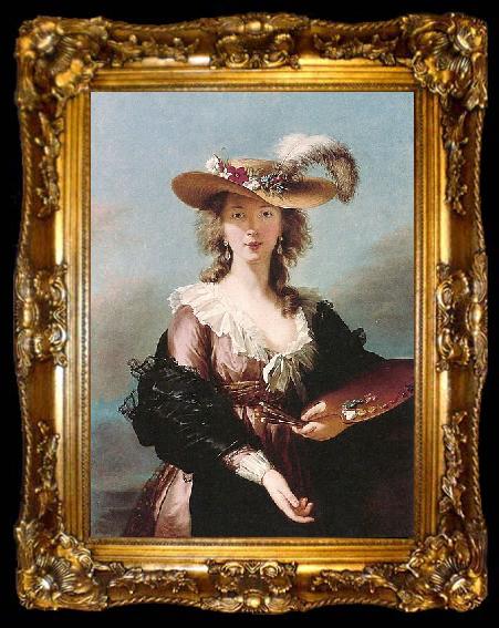 framed  Elisabeth LouiseVigee Lebrun Self Portrait in a Straw Hat, ta009-2